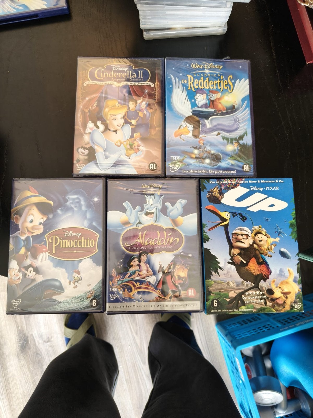 Disney DVD's: Cinderella II, De Reddertjes, Pinocchio, Aladd, Avontuur, Ophalen of Verzenden, Vanaf 6 jaar, Nieuw in verpakking