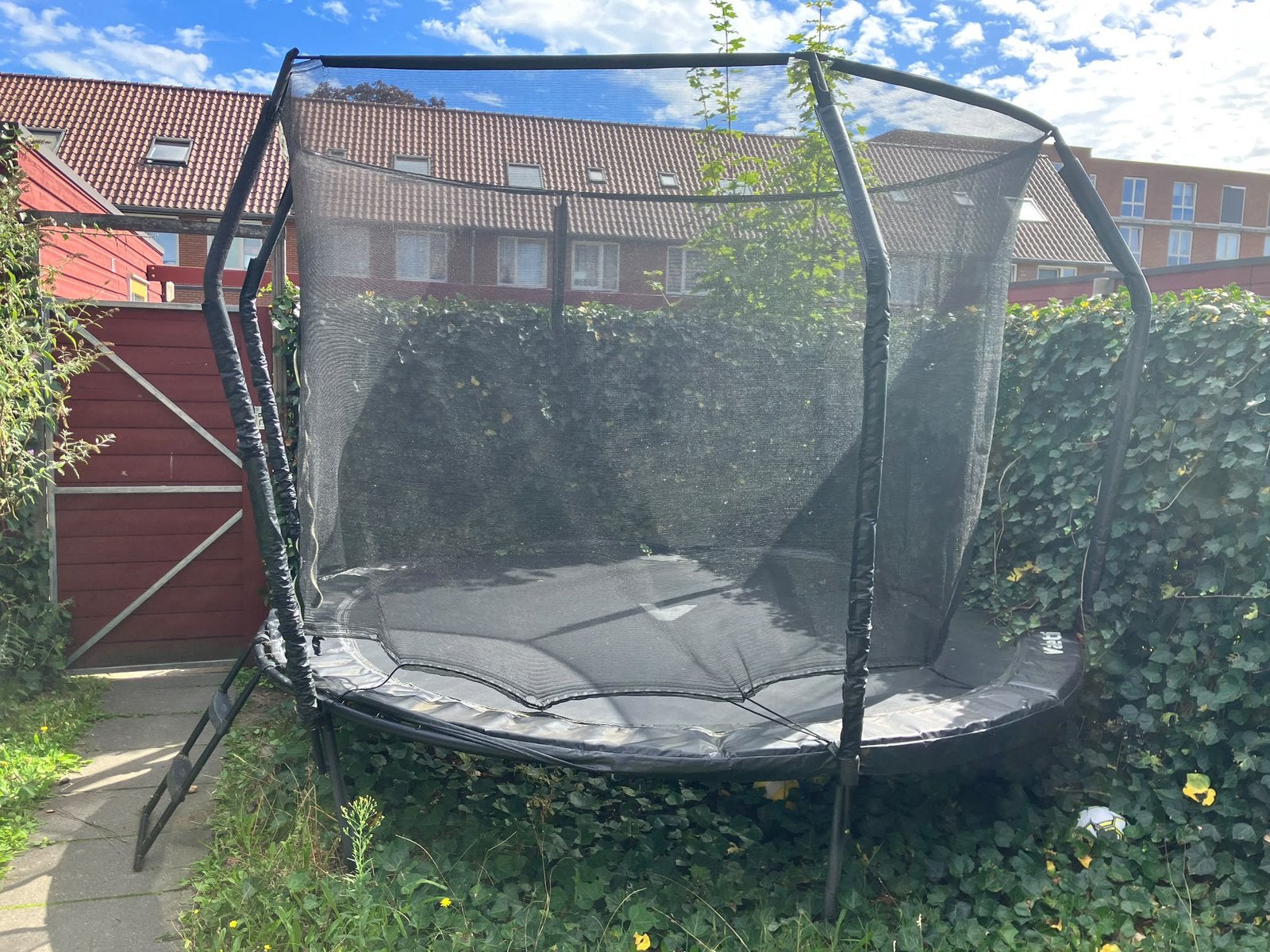 Valetti trampoline 3m doorsnee met trappetje, Ophalen, Gebruikt