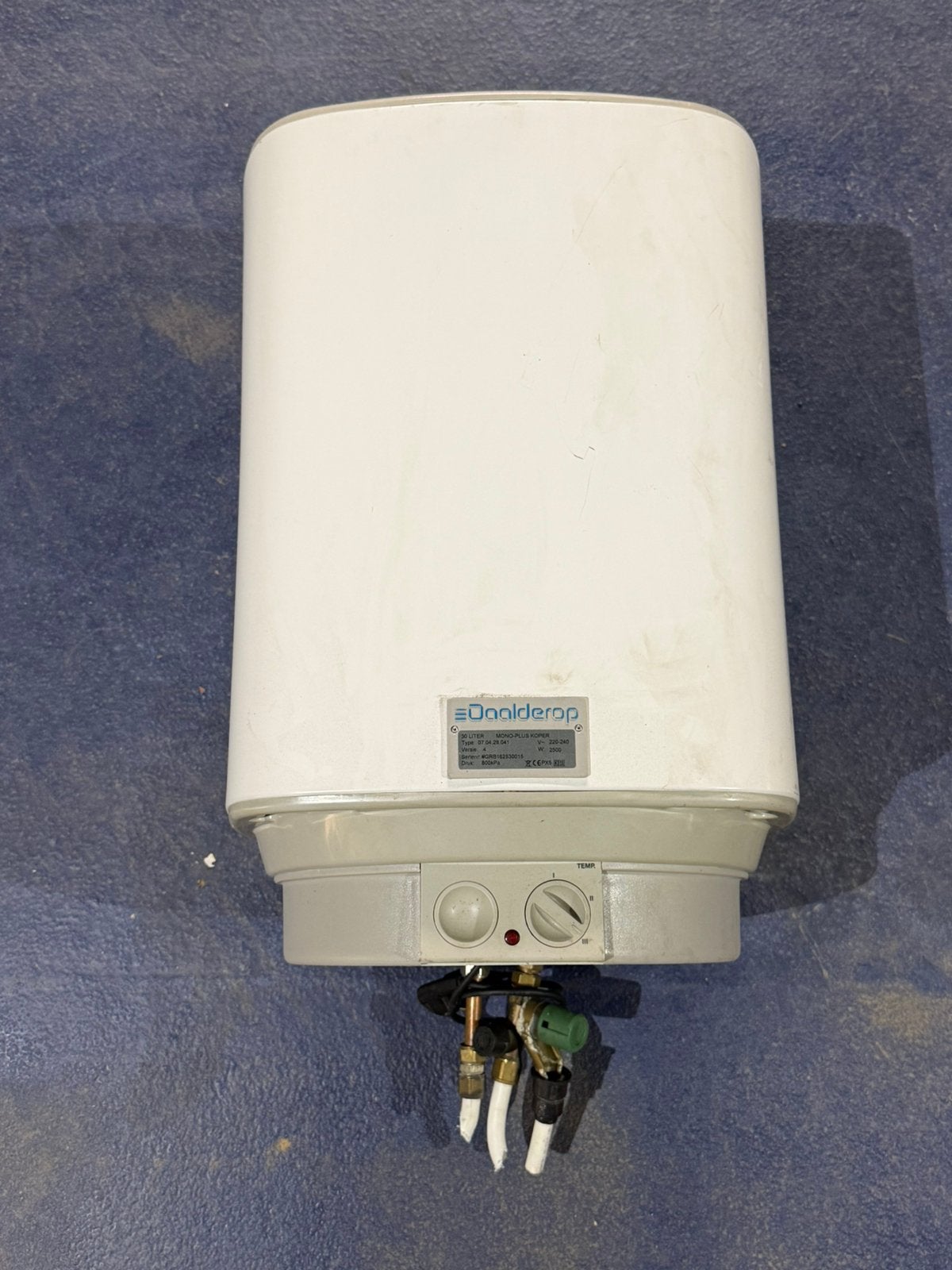 Daalderop Mono-Plus Koper Boiler 30 Liter 2500W, 20 tot 100 liter, Ophalen of Verzenden, Gebruikt, Boiler