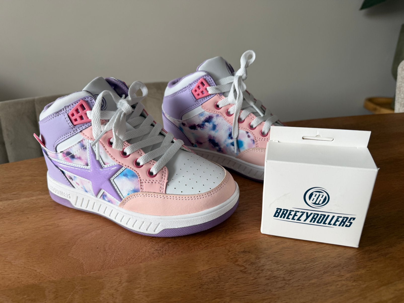 Breezy Skater White/Paars Schoenen Met Wieltjes - Wit - 32, Ophalen, Meisje, Schoenen, Nieuw