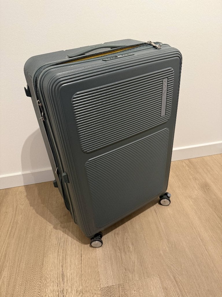 American Tourister grote koffer, Wieltjes, Hard kunststof, Ophalen of Verzenden, Zo goed als nieuw
