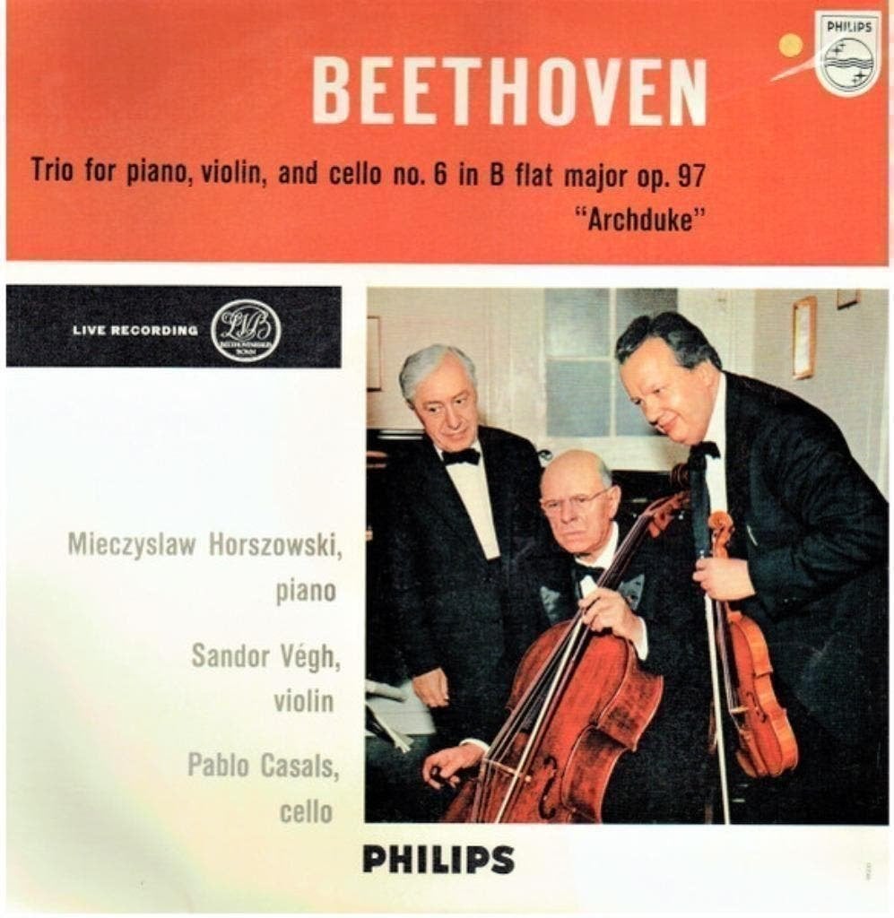 Beethoven Casals Horszowski Vegh Trio for Piano Violin Cello, Kamermuziek, Ophalen of Verzenden, Zo goed als nieuw, 12 inch