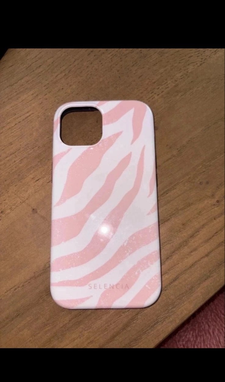 Selencia iPhone hoesje roze zebraprint, Overige merken, Hoesje of Tasje, Ophalen of Verzenden, Zo goed als nieuw