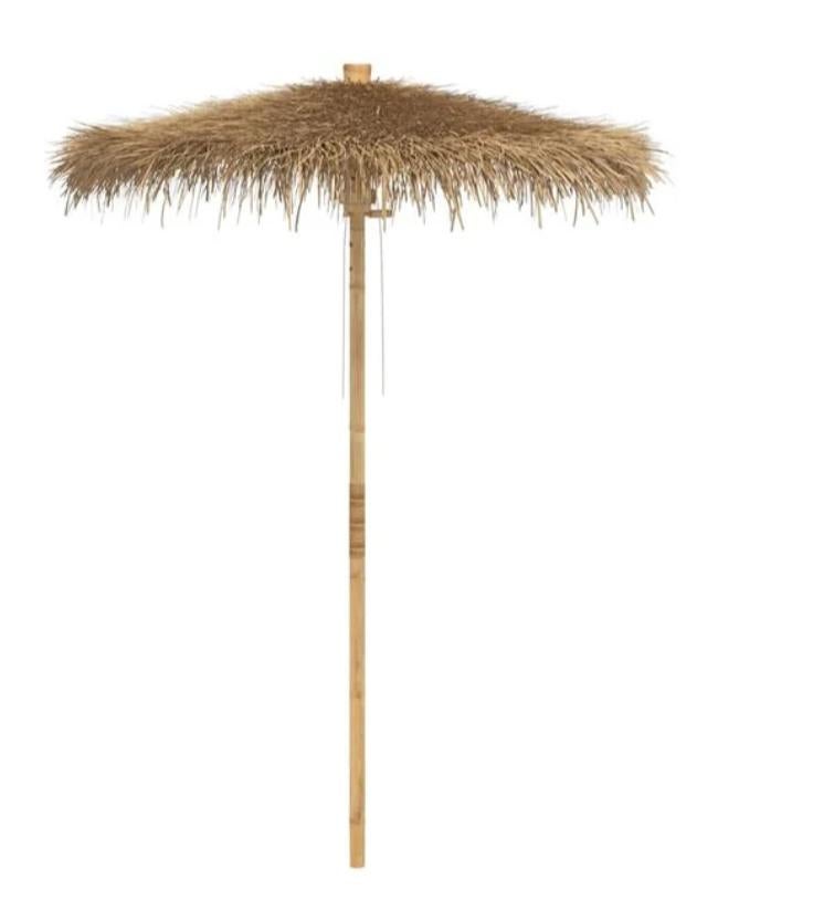 AANBIEDING | Parasol Tiki met luifel 180 cm bamboe! GRTS BEZ, Tuin en Terras, Parasols, Verzenden, Nieuw, Minder dan 1 meter, Stokparasol