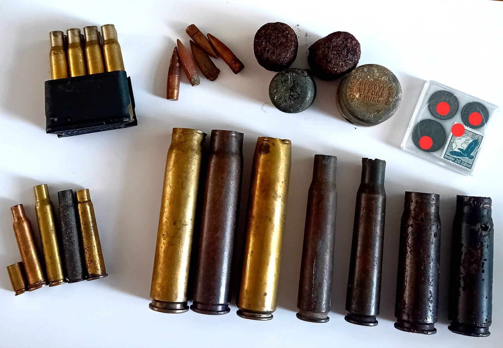 WO2 Militaria Lot Hulzen, Hembrug, Mauser, BMG, Ontstekerkap, Ophalen of Verzenden, Landmacht, Duitsland, Hulzen of Bodemvondsten