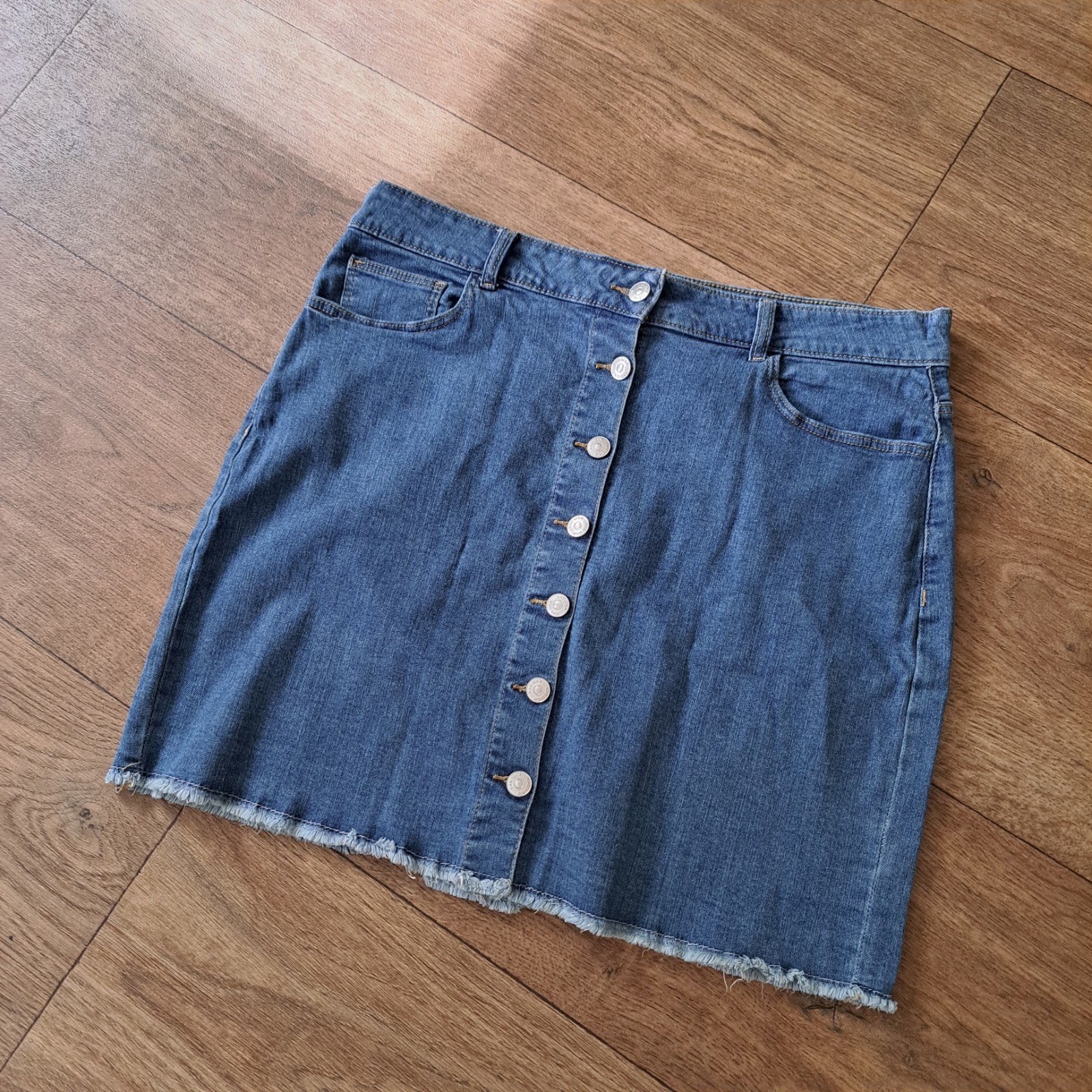 spijkerrok mt. L blauw, Kleding | Dames, Blauw, Maat 42/44 (L), Ophalen of Verzenden, Zo goed als nieuw