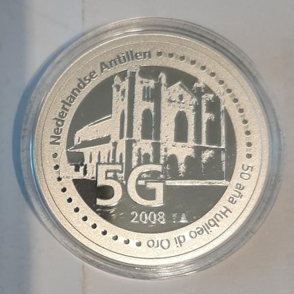Ongebruikte 5 Gulden munt Nederlandse Antillen 2008, Postzegels en Munten, Munten | Nederland, Ophalen of Verzenden, Koningin Beatrix
