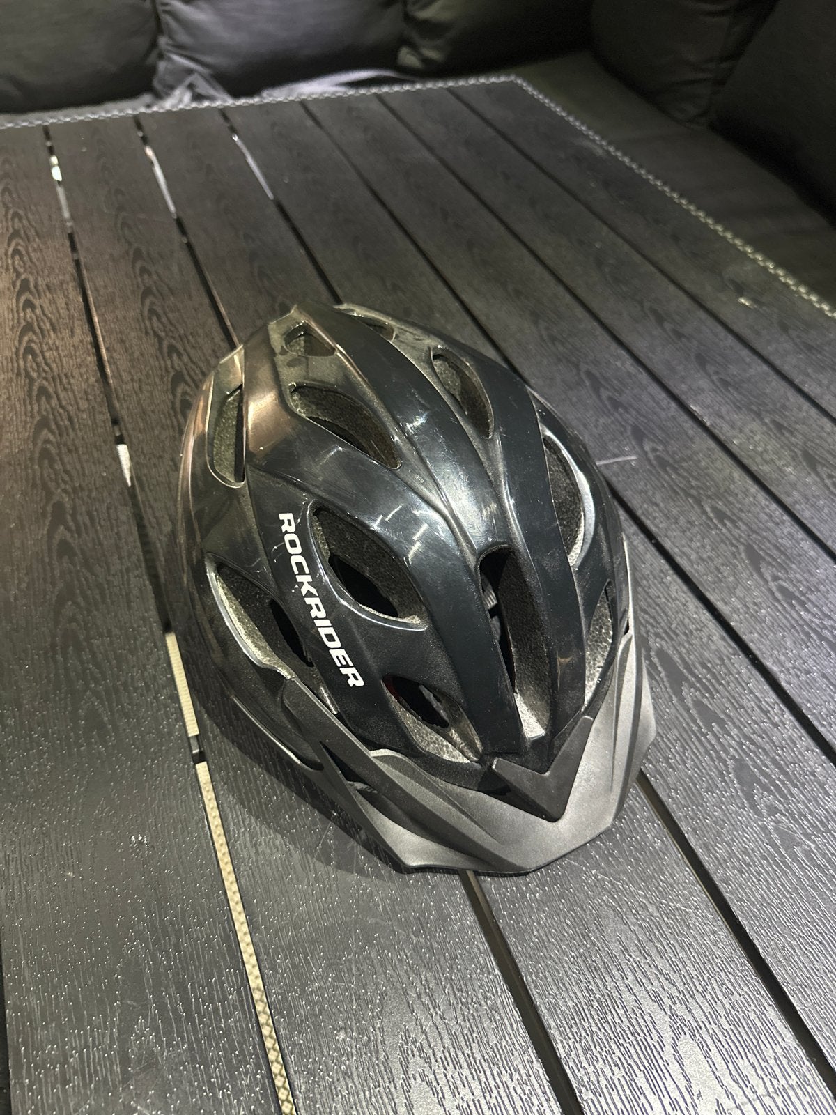 Rockrider Fietshelm - Zwart, Gebruikt, Fietsen en Brommers, Ophalen, Gebruikt, Overige maten, Heer of Dame