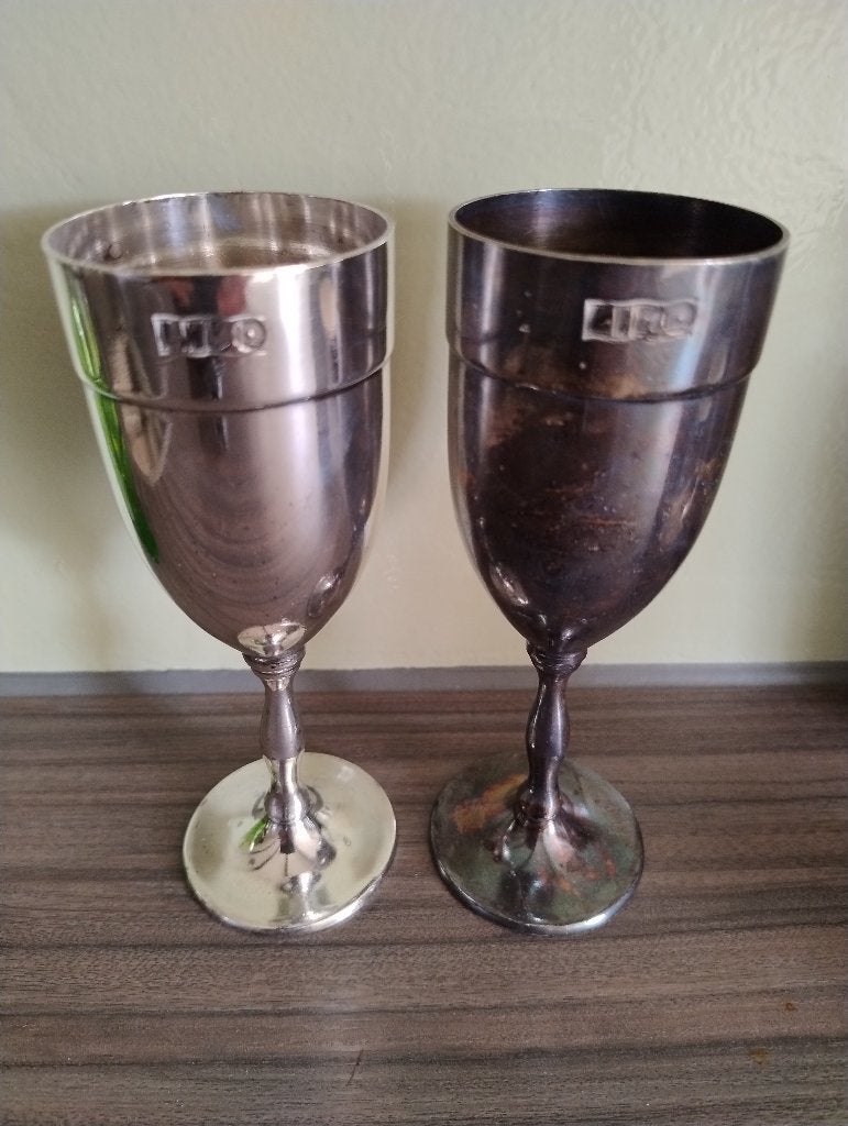 Verzilverde champagne glazen bekers V. Zwanenburg  LIDO, Antiek en Kunst, Ophalen of Verzenden, Zilver