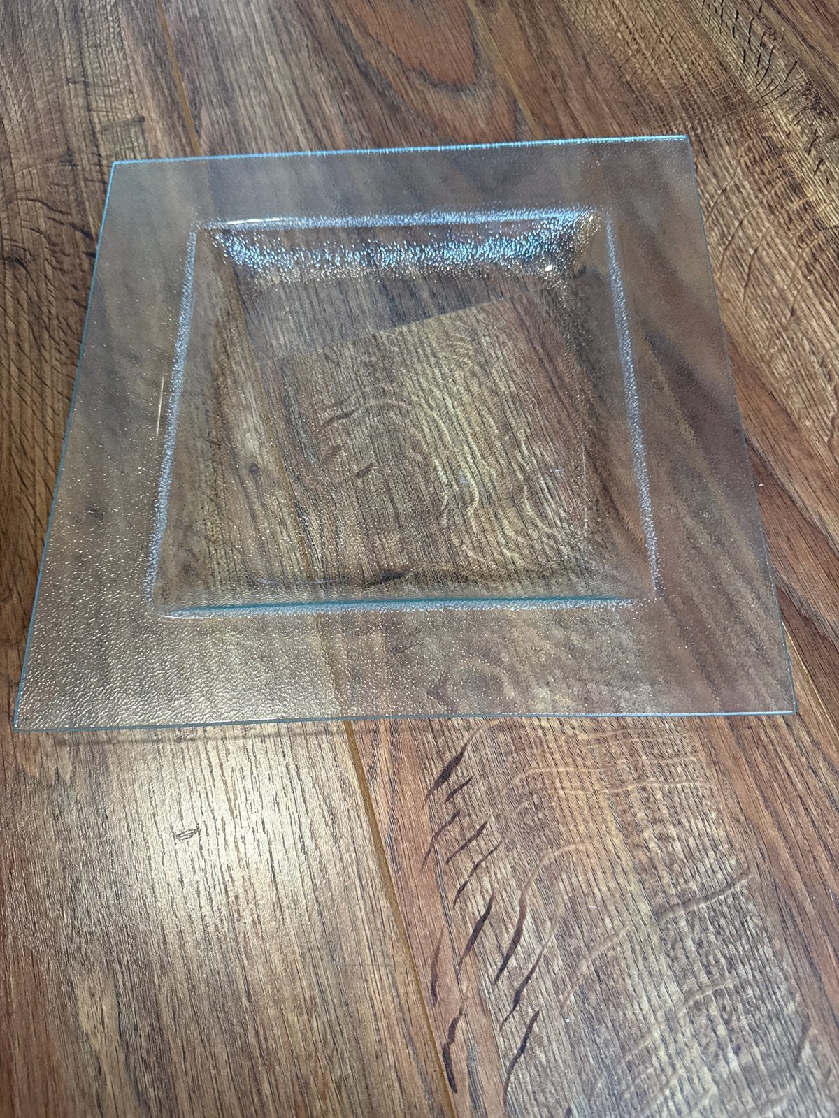 Glazen vierkant schaal/bord, Huis en Inrichting, Keuken | Servies, Ophalen, Modern, Glas, Schaal of Schalen