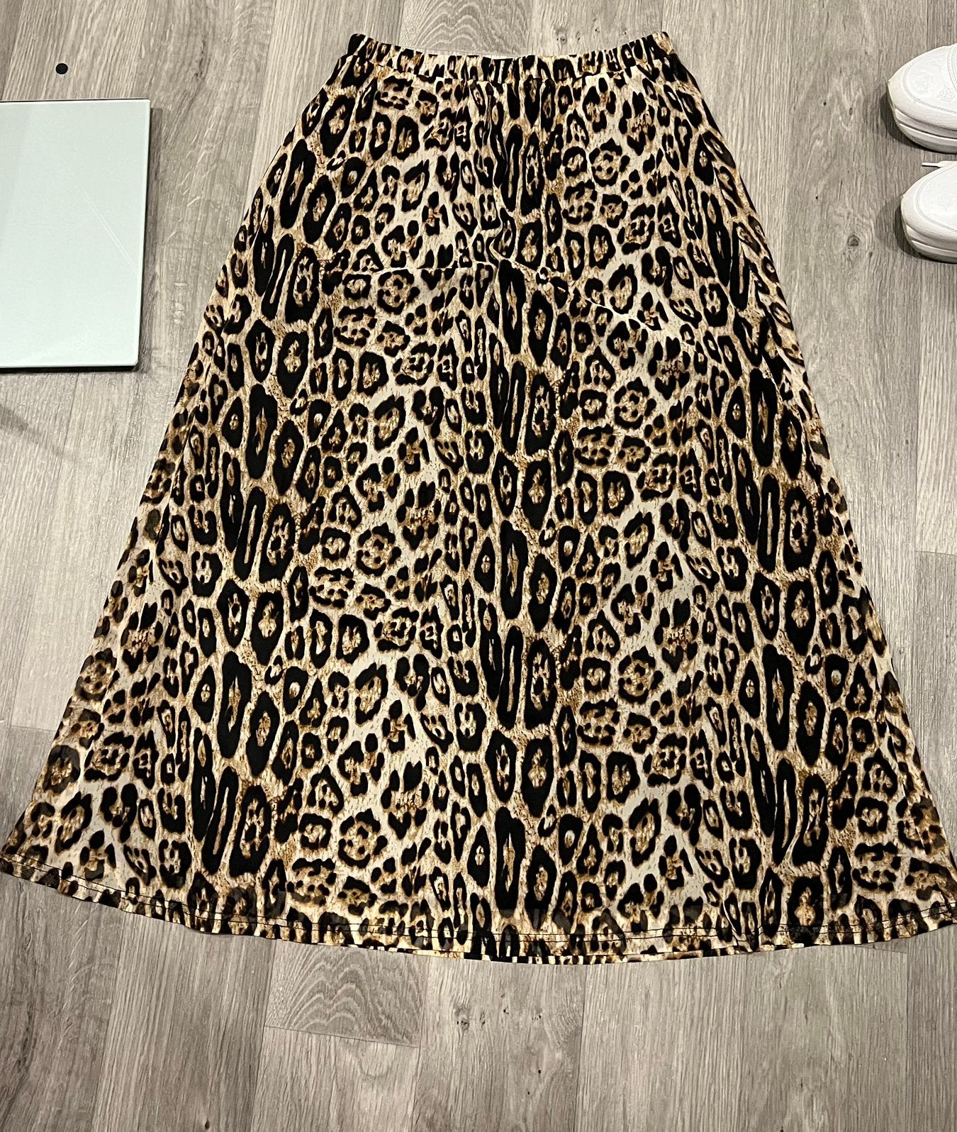 Bruine panterprint mesh rok, Kleding | Dames, Rokken, Bruin, Ophalen of Verzenden, Zo goed als nieuw, Maat 36 (S)