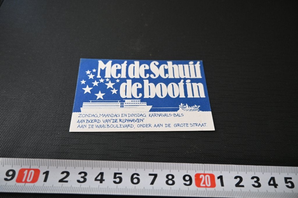sticker met de schuit de boot in karnaval nijmegen RIJNHAVEN, Ophalen of Verzenden, Zo goed als nieuw