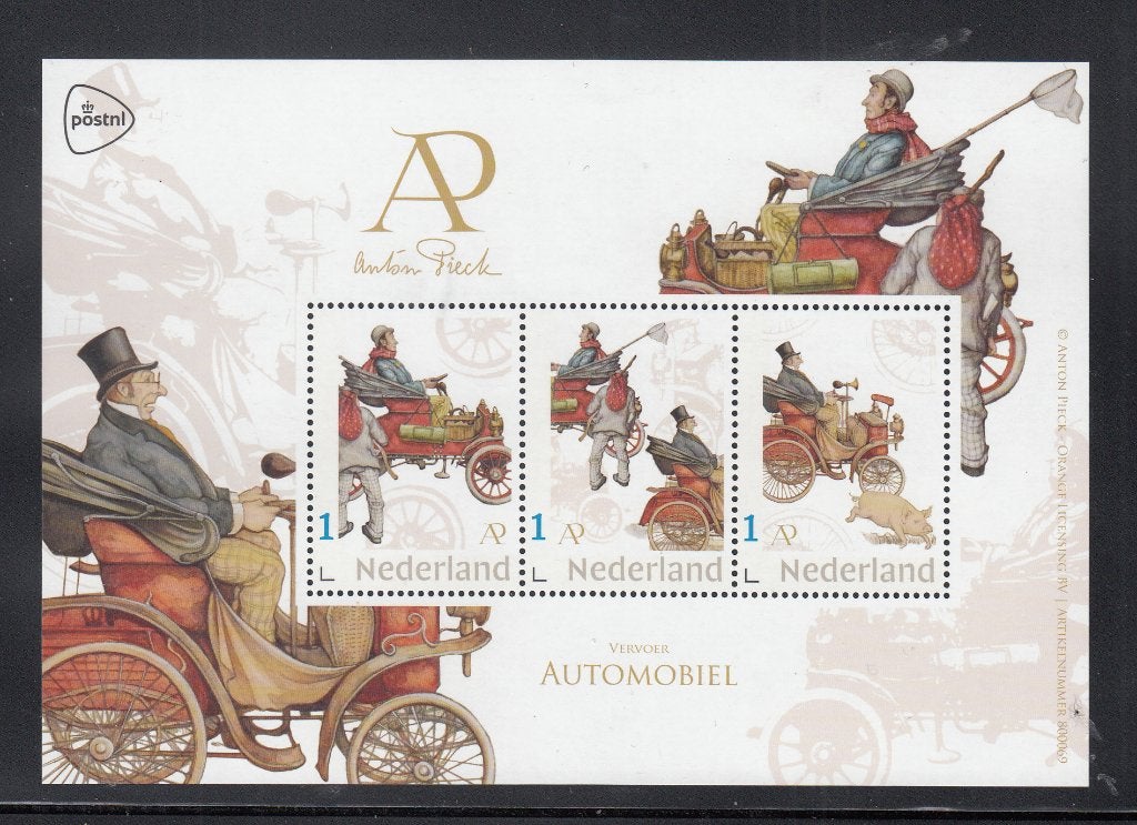 persoonlijke Anton Pieck: automobiel, auto, Ophalen of Verzenden, Na 1940, Postfris