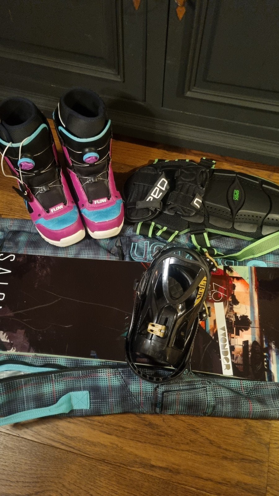 Complete Snowboard Set: Salomon, Flow, Burton & Bescherming, Ophalen, Gebruikt, Board