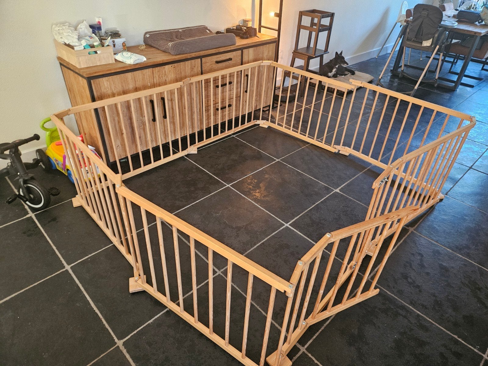 Grote houten grondbox, Kinderen en Baby's, Ophalen, Gebruikt, Rechthoekig