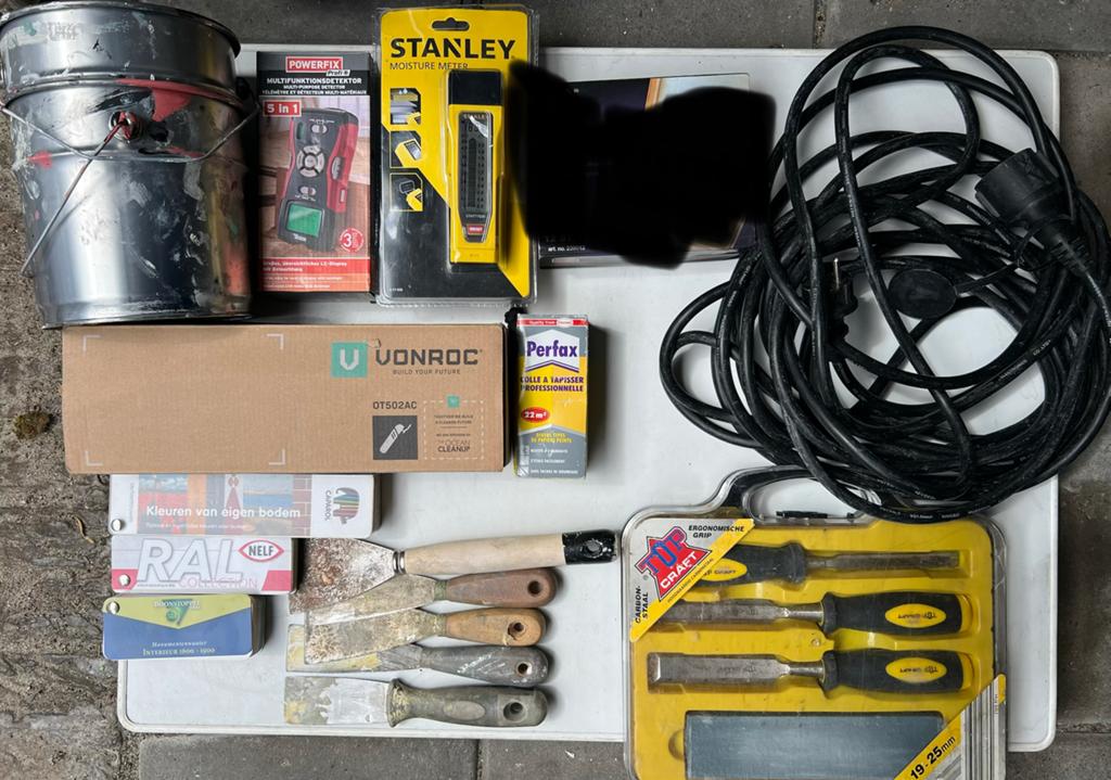 Partij kleinmateriaal gereedschap onderhoud schilder klusser, Doe-het-zelf en Verbouw, Ophalen, Gebruikt