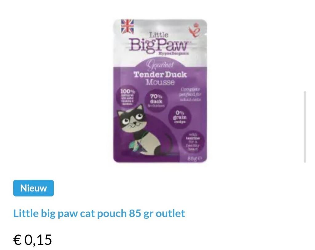 Little bigpaw cat, Dieren en Toebehoren, Dierenvoeding, Ophalen of Verzenden, Kat