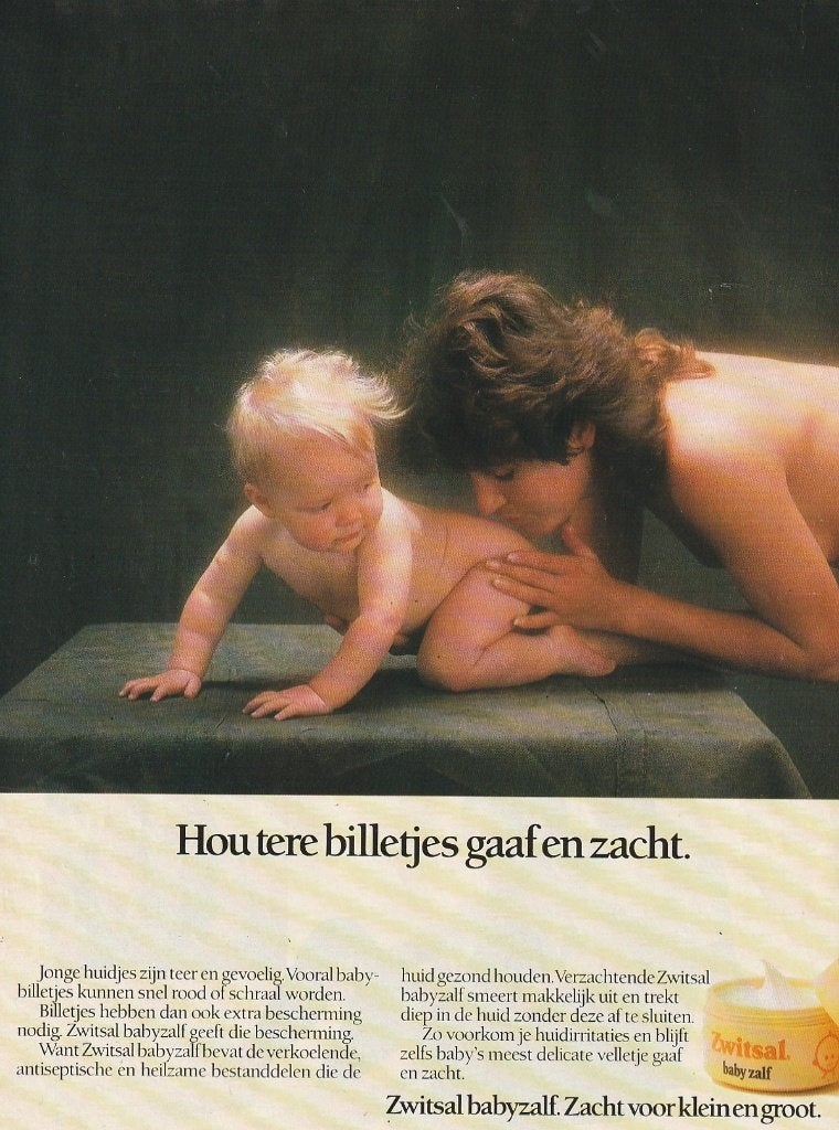 Retro reclame 1986 Zwitsal baby zalf zacht voor de kleine, Verzamelen, Retro, Verzenden, Overige typen