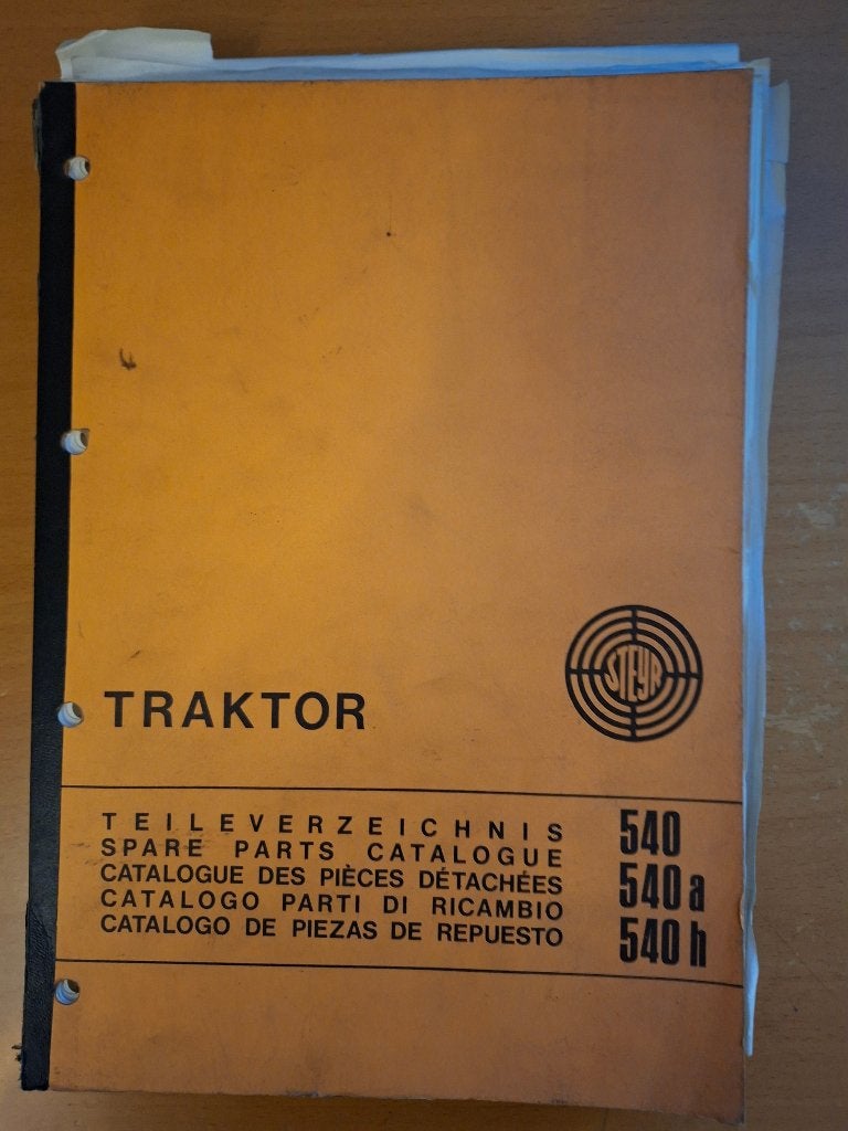 Onderdelenboek Steyr 540, 540A en 540H, Ophalen of Verzenden, Gelezen, Tractor en Landbouw