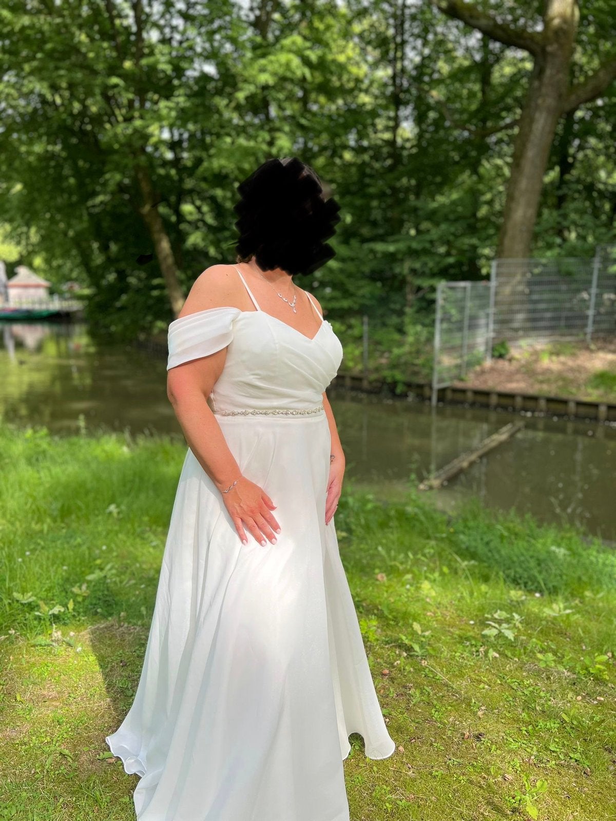 Trouwjurk maat 48, Kleding | Dames, Trouwkleding en Trouwaccessoires, Ophalen of Verzenden, Zo goed als nieuw, Wit, Trouwjurk