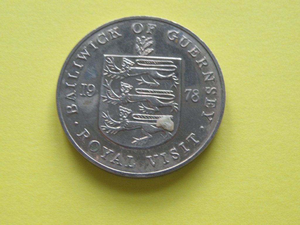 Guernsey 25 P 1978 Koninklijk bezoek, Verzenden, Overige landen, Losse munt