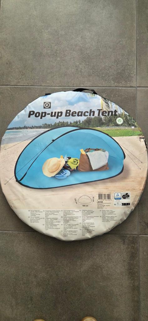 Pop-up strandtent - UV 30+ bescherming, Caravans en Kamperen, Ophalen, Nieuw, Tot en met 2