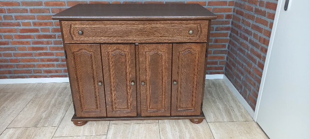 computer tv meubel, Huis en Inrichting, 100 tot 150 cm, Eikenhout, Ophalen of Verzenden, Zo goed als nieuw