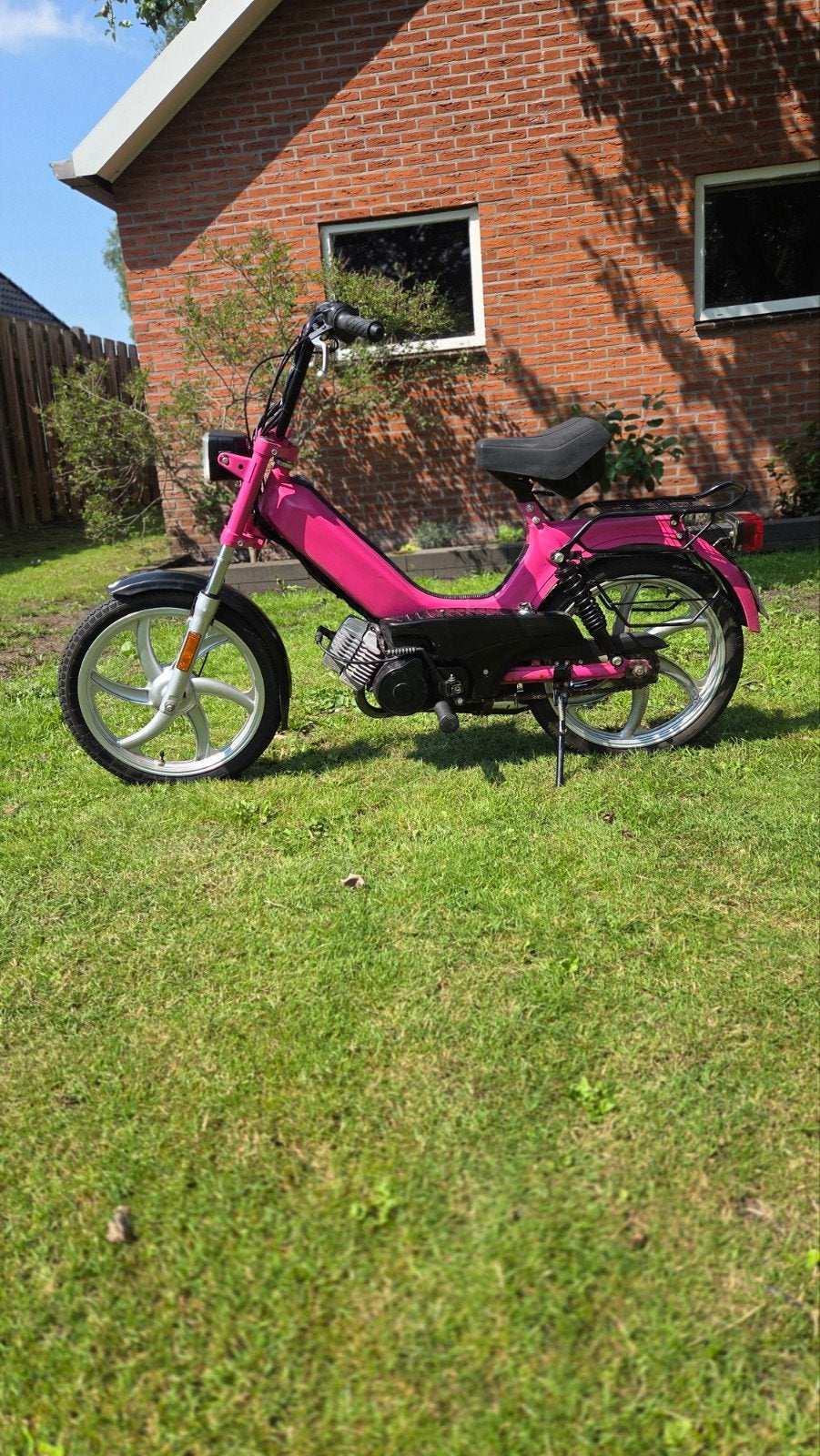 Roze Tomos A35 65cc snor, Ophalen, Tweetakt, Tomos