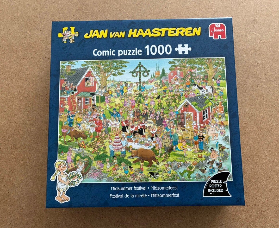 Jan van Haasteren puzzel, 1000 stukjes, Midzomerfeest, Ophalen of Verzenden, 500 t/m 1500 stukjes, Zo goed als nieuw