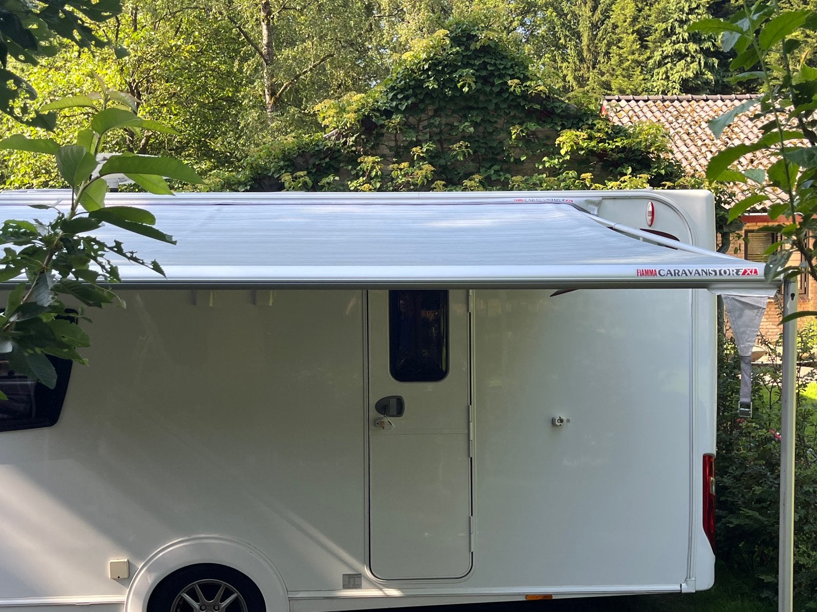 Fiamma caravan luifel, grijs, 360cm in zeer goede staat, Ophalen, Zo goed als nieuw