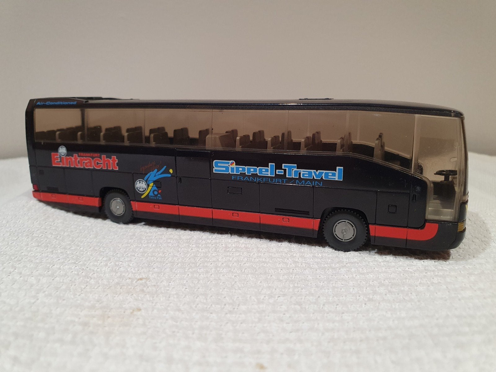 Wiking Mercedes-Benz O404 RHD Sippel Travel bus 1:87, Hobby en Vrije tijd, Modelauto's | 1:87, Ophalen of Verzenden, Gebruikt