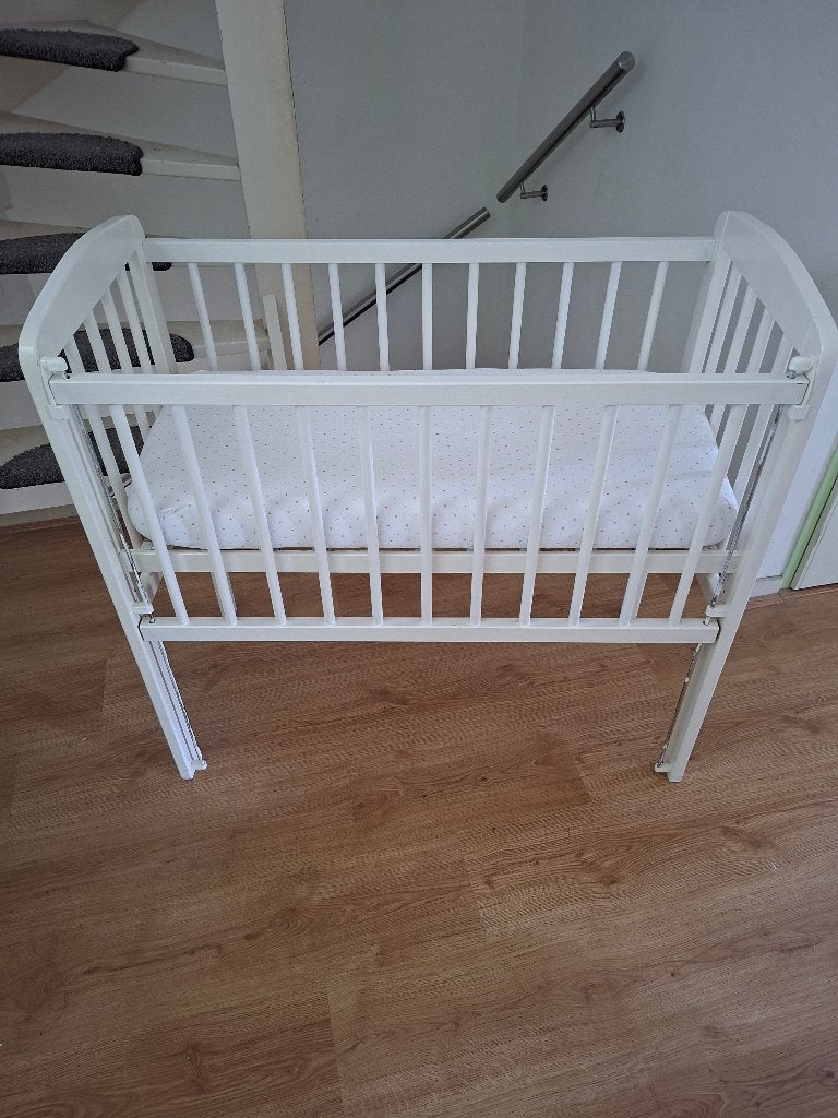 Wieg/co-sleeper inclusief matras + beddengoed, Ophalen, Gebruikt, Wieg