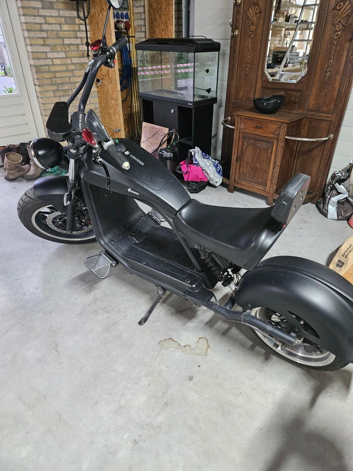 cafe cruiser electrische scooter mat zwart, Ophalen, Gebruikt, Staal, Heren