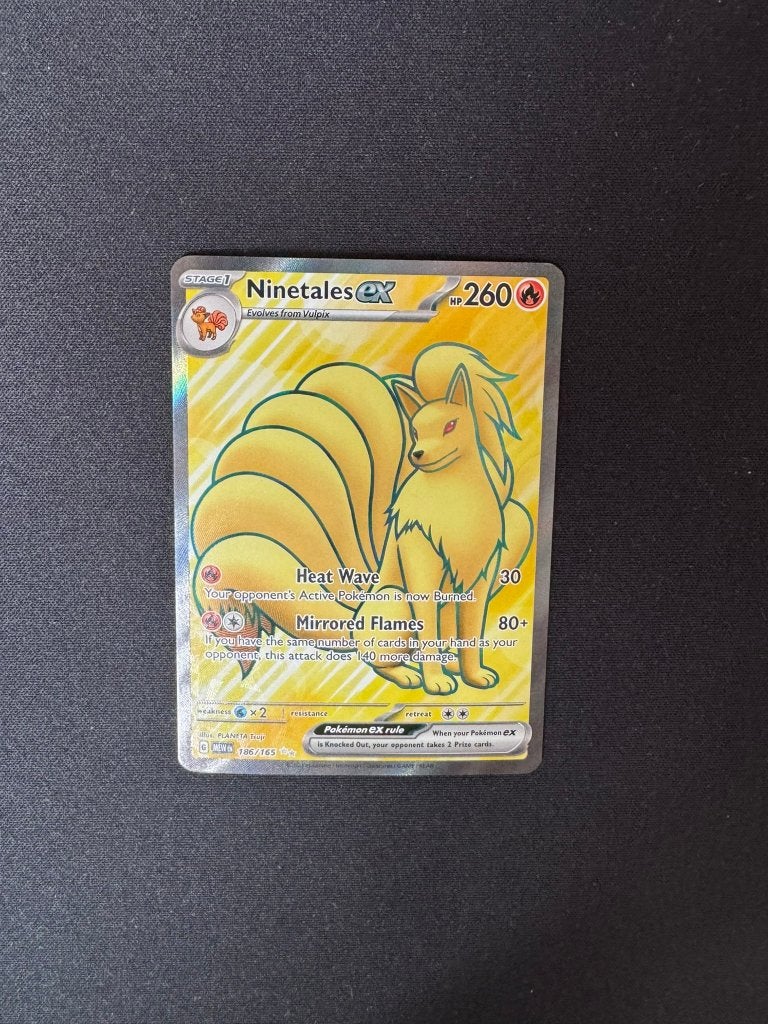 Ninetales ex 186/165 - MEW 151, Ophalen of Verzenden, Zo goed als nieuw, Losse kaart