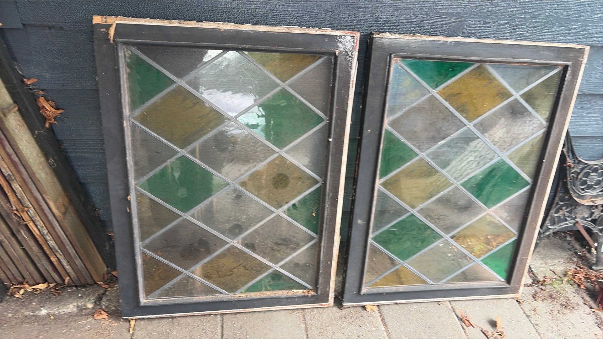 5stuks glas in lood ramen, Doe-het-zelf en Verbouw, Ophalen, Gebruikt, Overige typen, Glas in lood