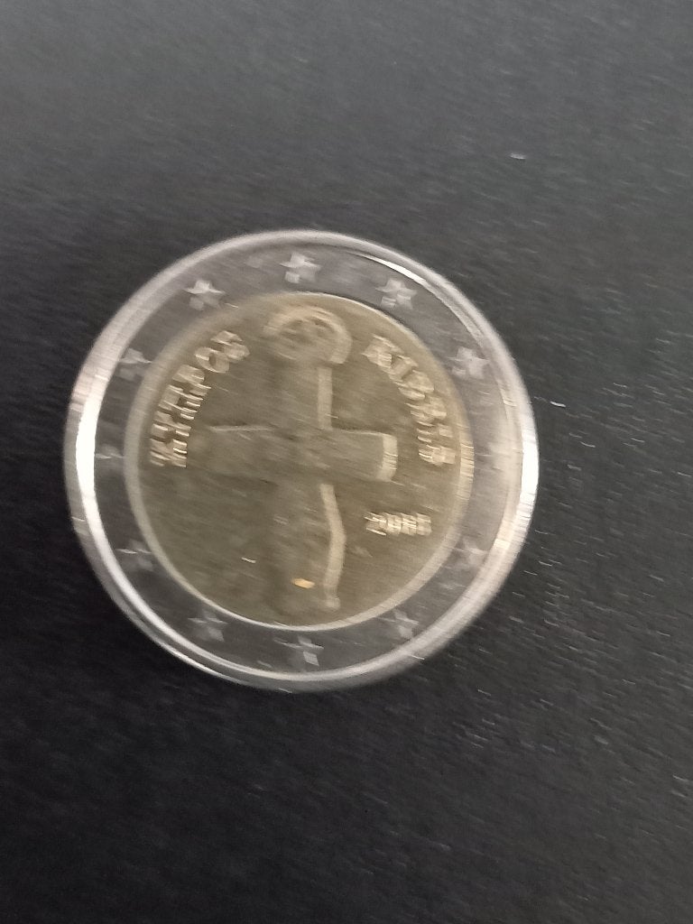 052: 2 Euro munt in nieuwstaat Cyprus (2008), Verzenden, Cyprus, 2 euro, Losse munt