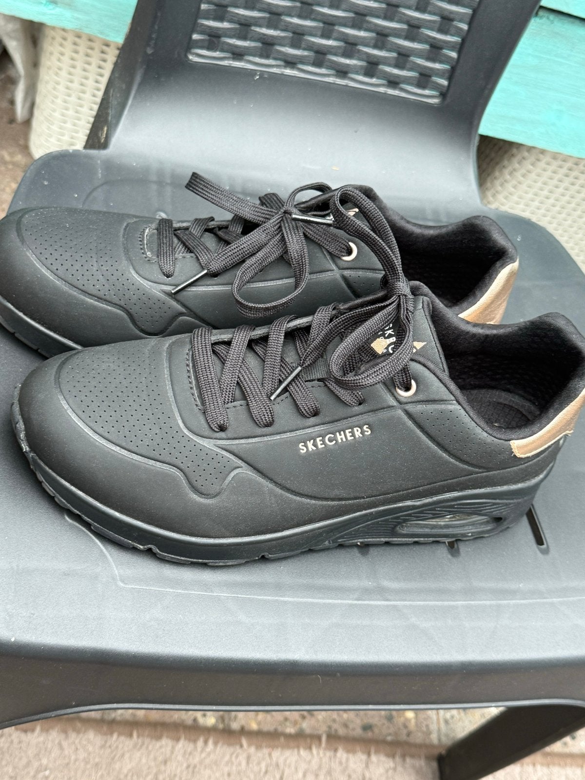 Skechers Uno Golden Air Sneakers Zwart Dames Maat 41, Ophalen, Zo goed als nieuw, Zwart, Sneakers of Gympen