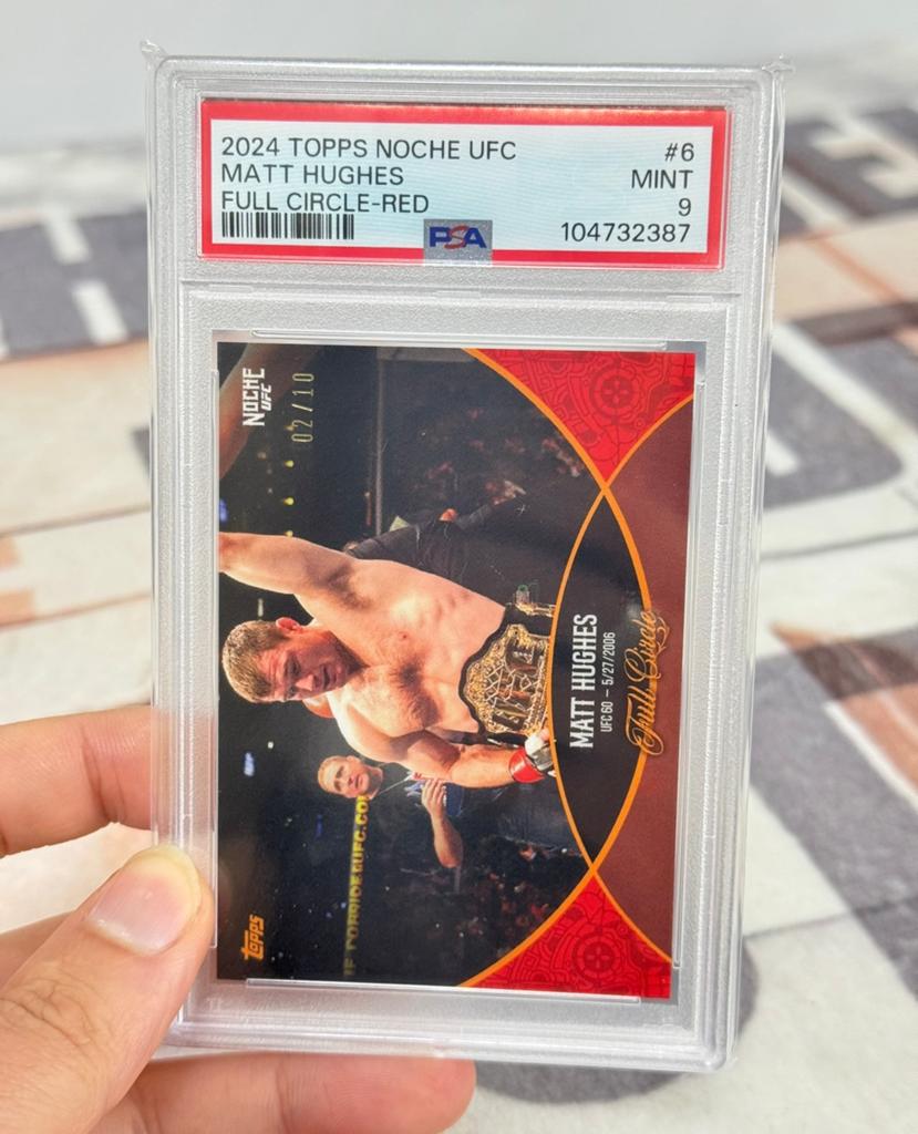 2024 TOPPS NOCHE UFC MATT HUGHES FULL CIRCLE-RED FC6 psa-9, Spelerskaart, Ophalen of Verzenden, Zo goed als nieuw, H