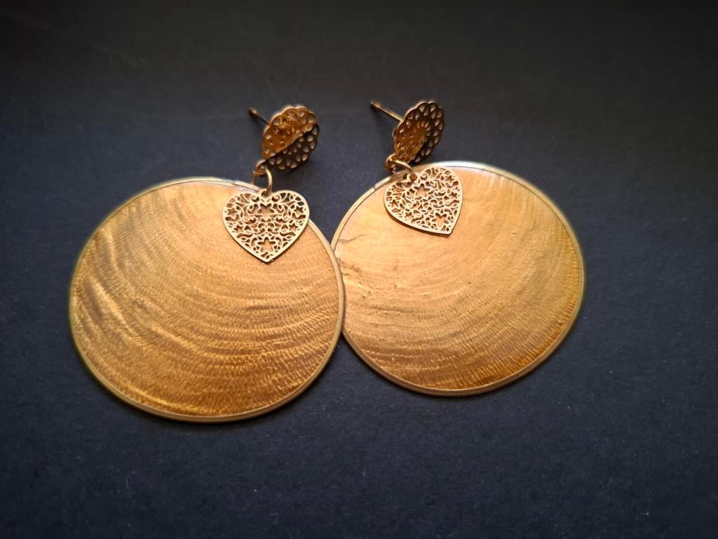 Gouden schelp oorbellen, Overige materialen, Hangers, Nieuw, Ophalen of Verzenden