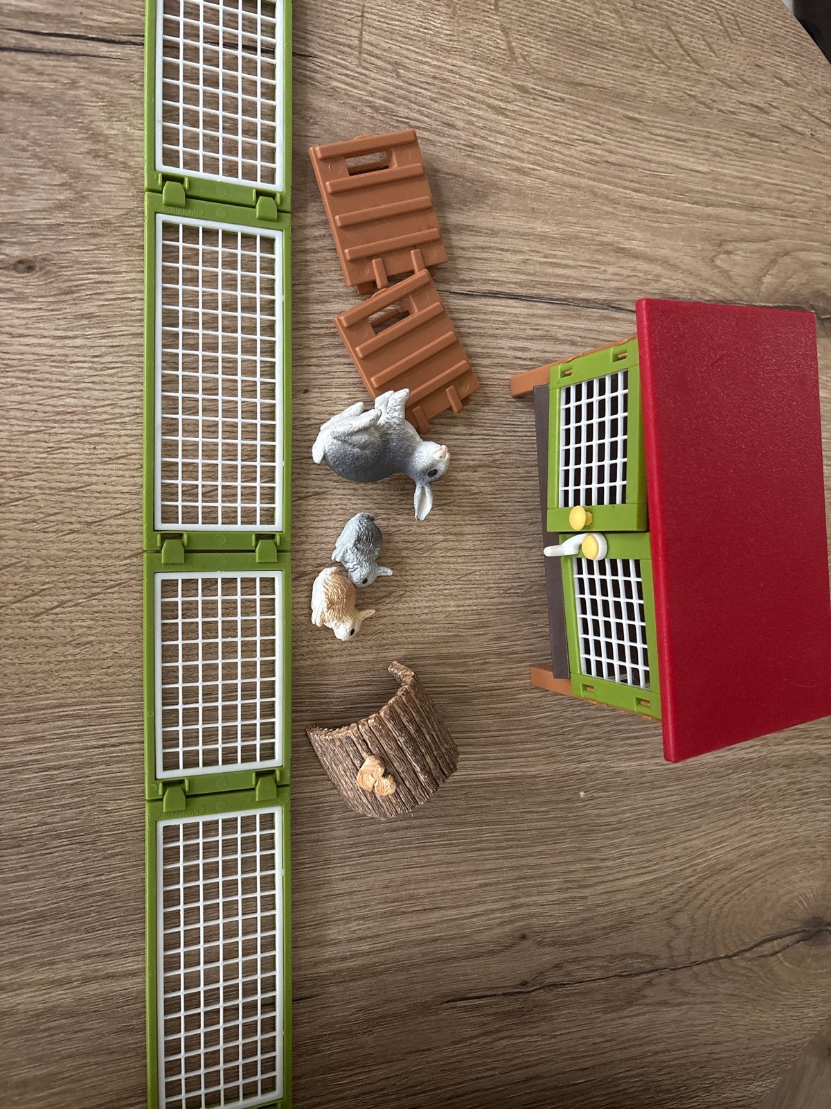 Schleich Konijnenhok met Konijnen en Ren, Ophalen, Gebruikt, Jongen of Meisje