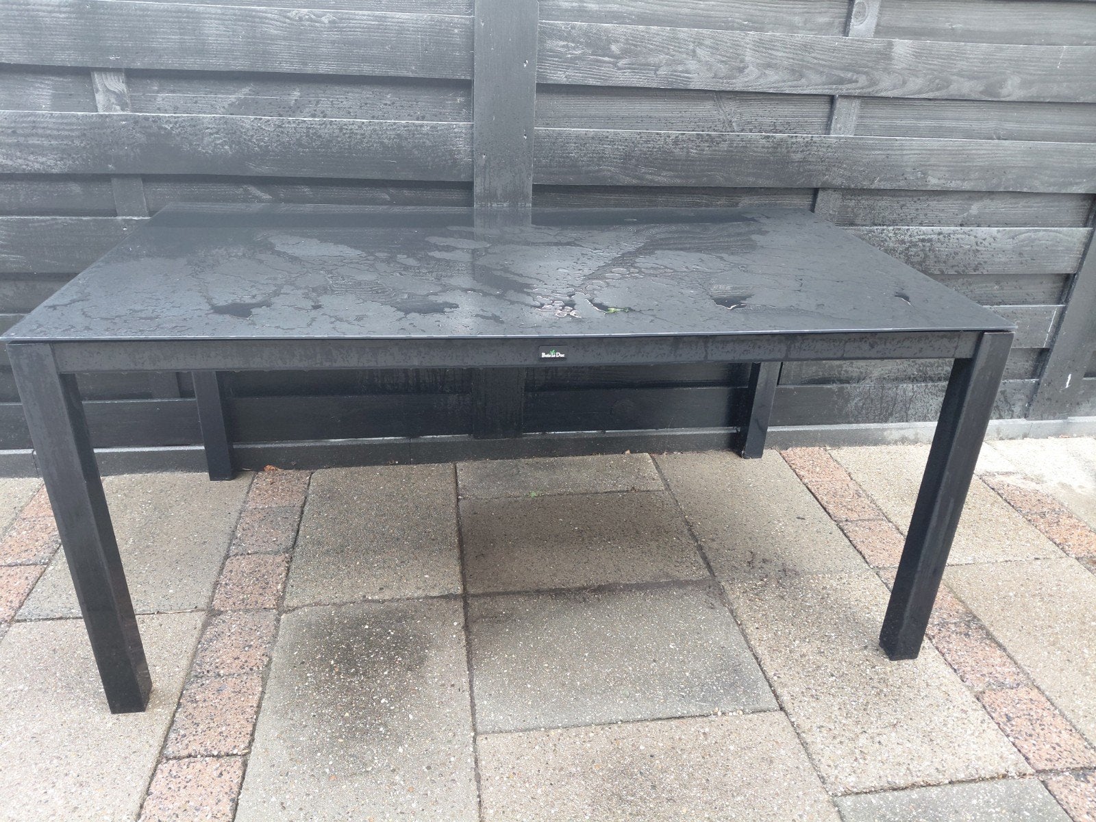 Bois Le  Duc tuintafel glasplaat, Tuin en Terras, Ophalen, Zo goed als nieuw, Rechthoekig