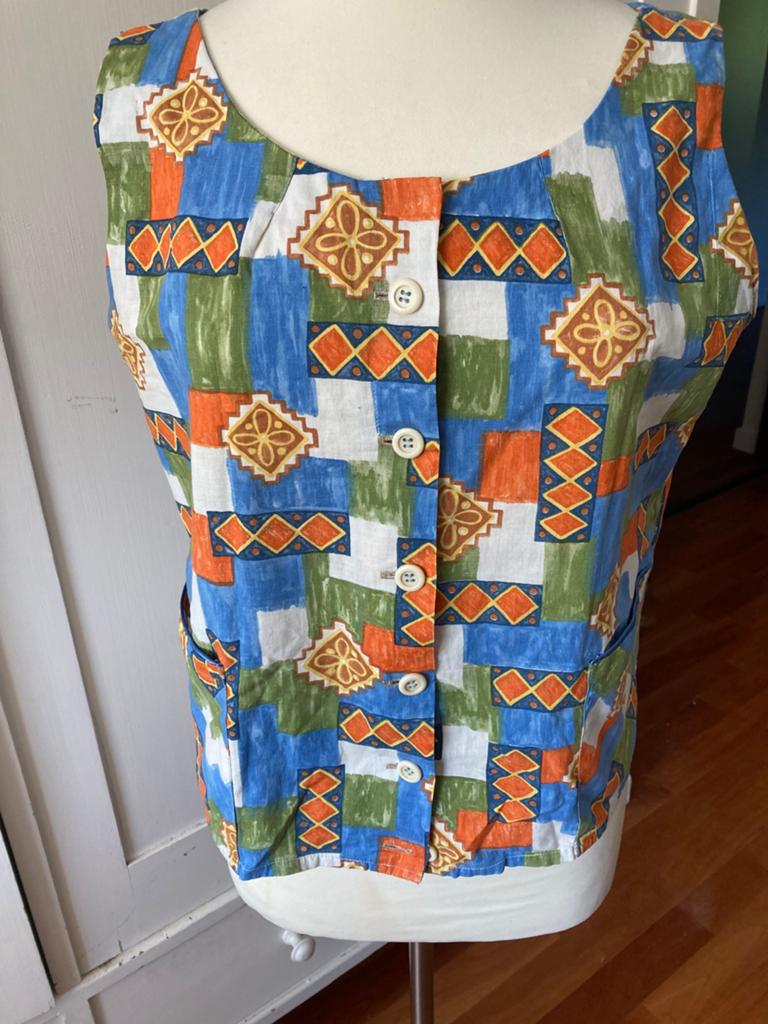 Blouse top hesje vintage M, Maat 38/40 (M), Overige kleuren, Ophalen of Verzenden, Zonder mouw