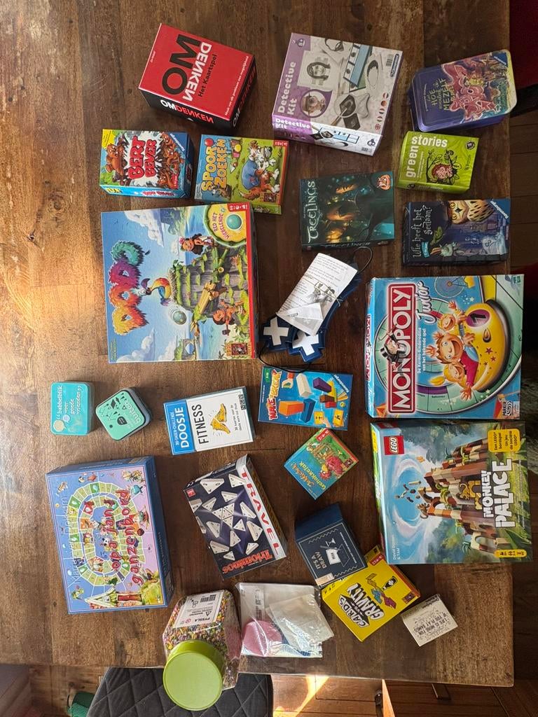 23 spellen  oa omdenken, dodo, monkey palace monopoly junior, Ophalen, Zo goed als nieuw