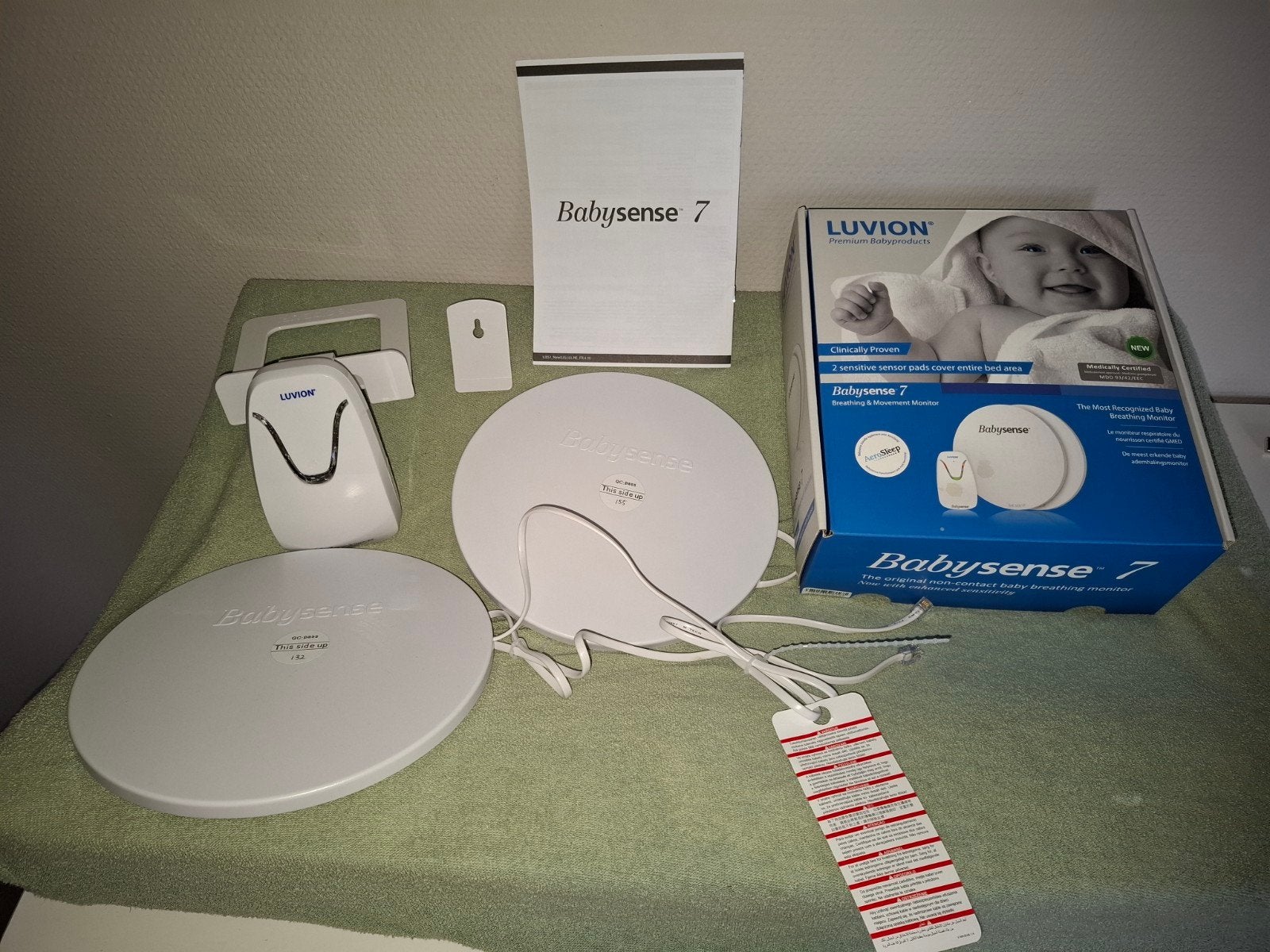 Luvion Baby Sense 7 Ademhalingsmonitor, Ophalen of Verzenden, Gebruikt, 250 meter of meer