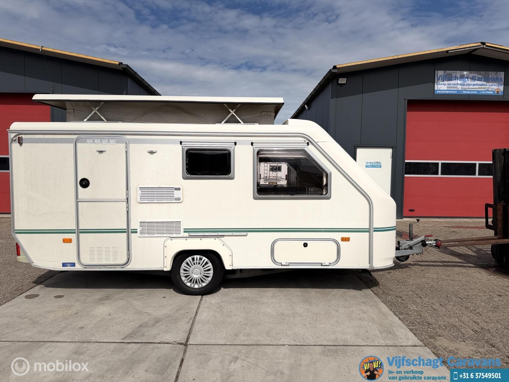 Eriba Eribelle 430 TD incl voortent en luifel, Bedrijf, 5 tot 6 meter, Eriba, Luifel
