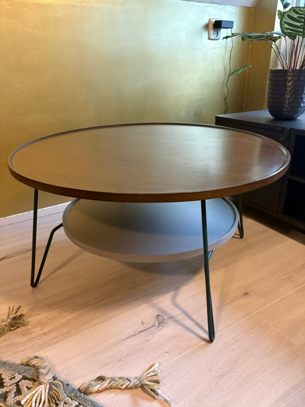 Ronde salontafel, Ophalen, Gebruikt, 50 tot 100 cm, Rond