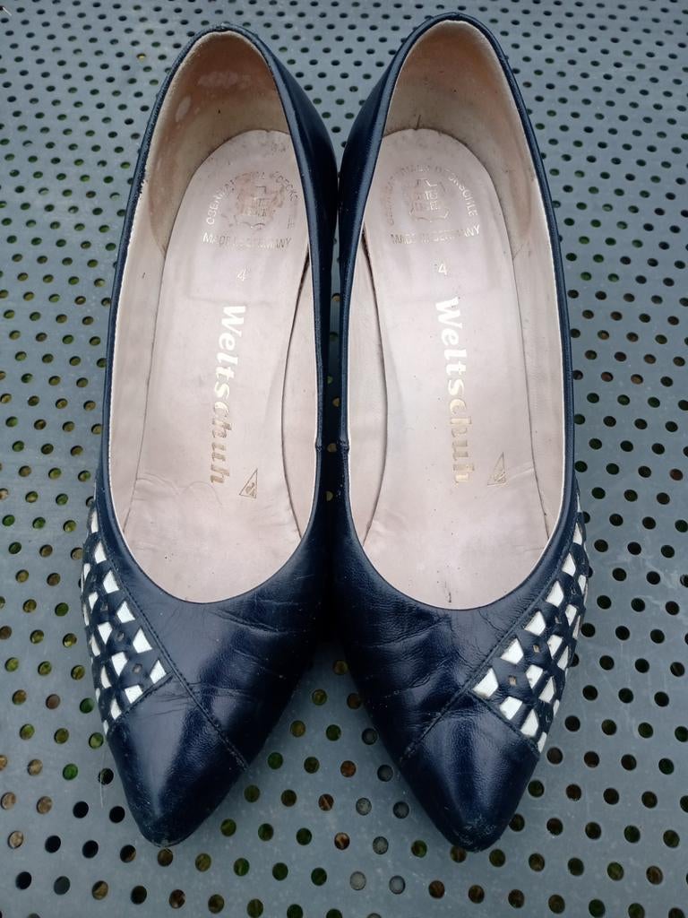 Vintage Weltschuh Pumps - Maat 37 - Donkerblauw, Ophalen