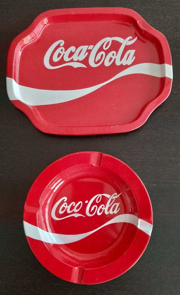 Klein dienblad en een asbak van Coca-Cola, Verzamelen, Ophalen, Zo goed als nieuw, Overige typen