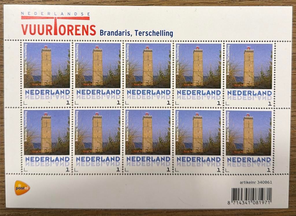 Postzegels pf. NL Vuurtorens. Brandaris, Terschelling, Postzegels en Munten, Ophalen of Verzenden, Na 1940, Postfris