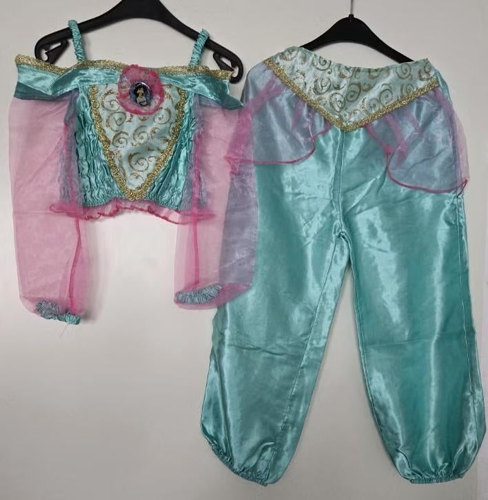 Leuke Disney Jasmine outfit mt 110 / 116, Ophalen of Verzenden, Zo goed als nieuw, 110 t/m 116, Meisje